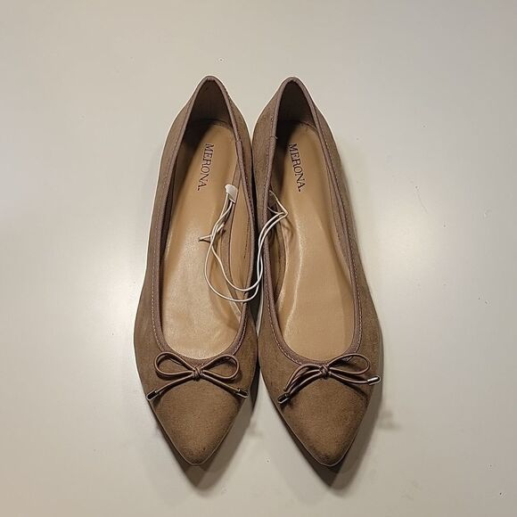 BRAND NEW MERONA POINTED TOE BALLET SUEDE FLATS SHOE - Picture 3 of 16
